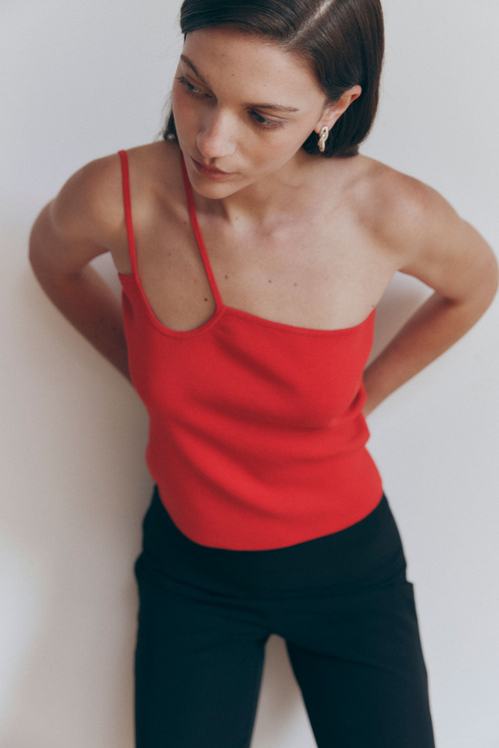 Load image into Gallery viewer, Straps Knit Top - Red
