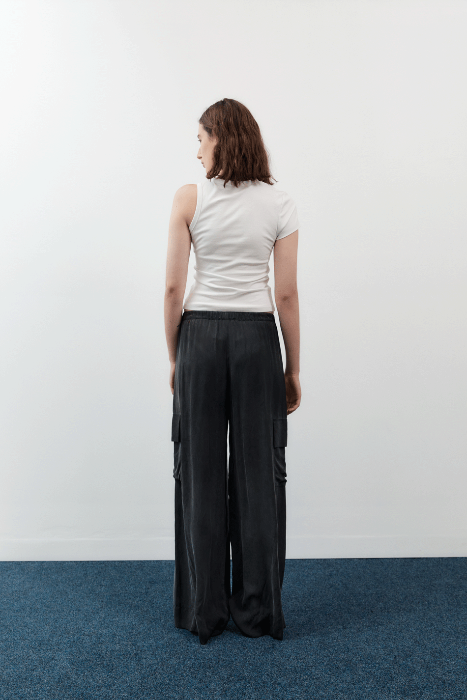 Load image into Gallery viewer, Drawstring Cargo Pant - Washed Black
