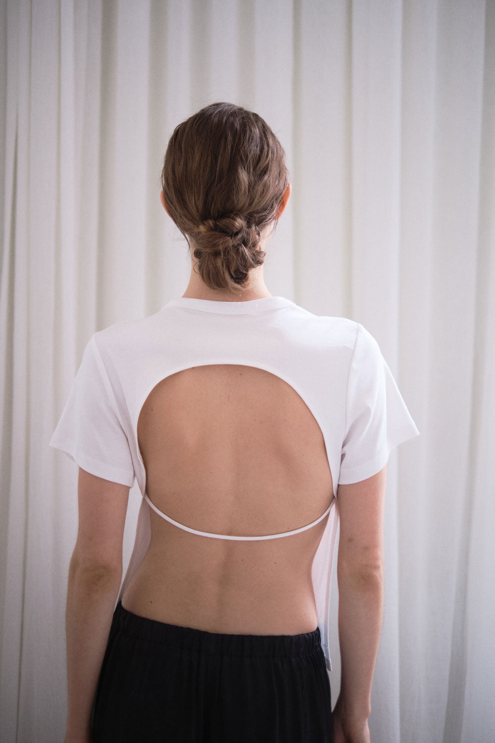 Load image into Gallery viewer, Open Back Tee - Off White

