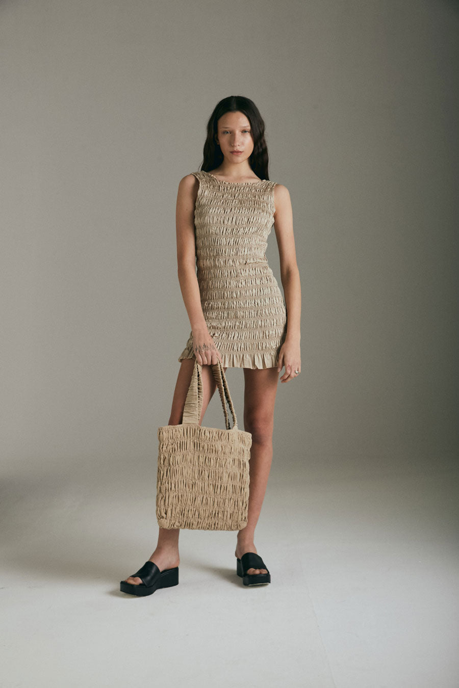 Load image into Gallery viewer, Cometa Dress - Sand
