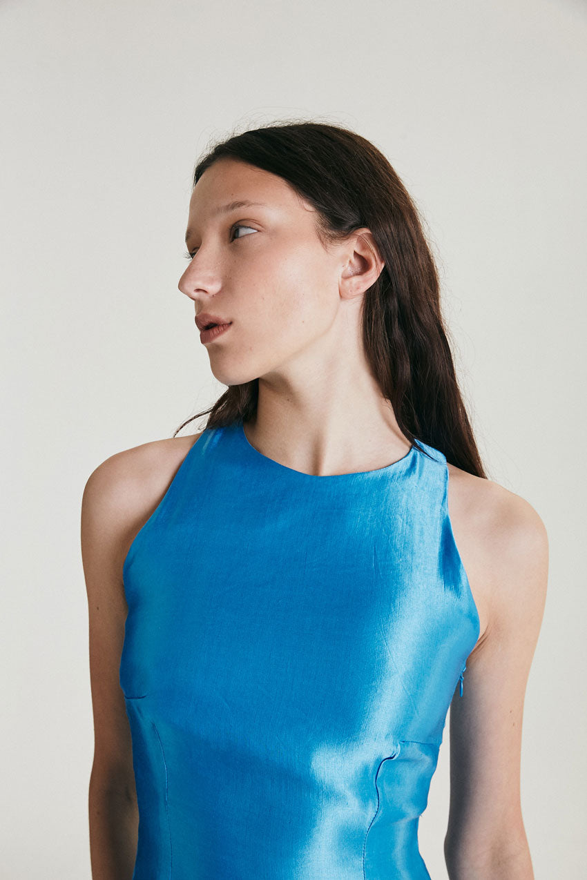 Load image into Gallery viewer, GALACTICO DRESS - CYAN

